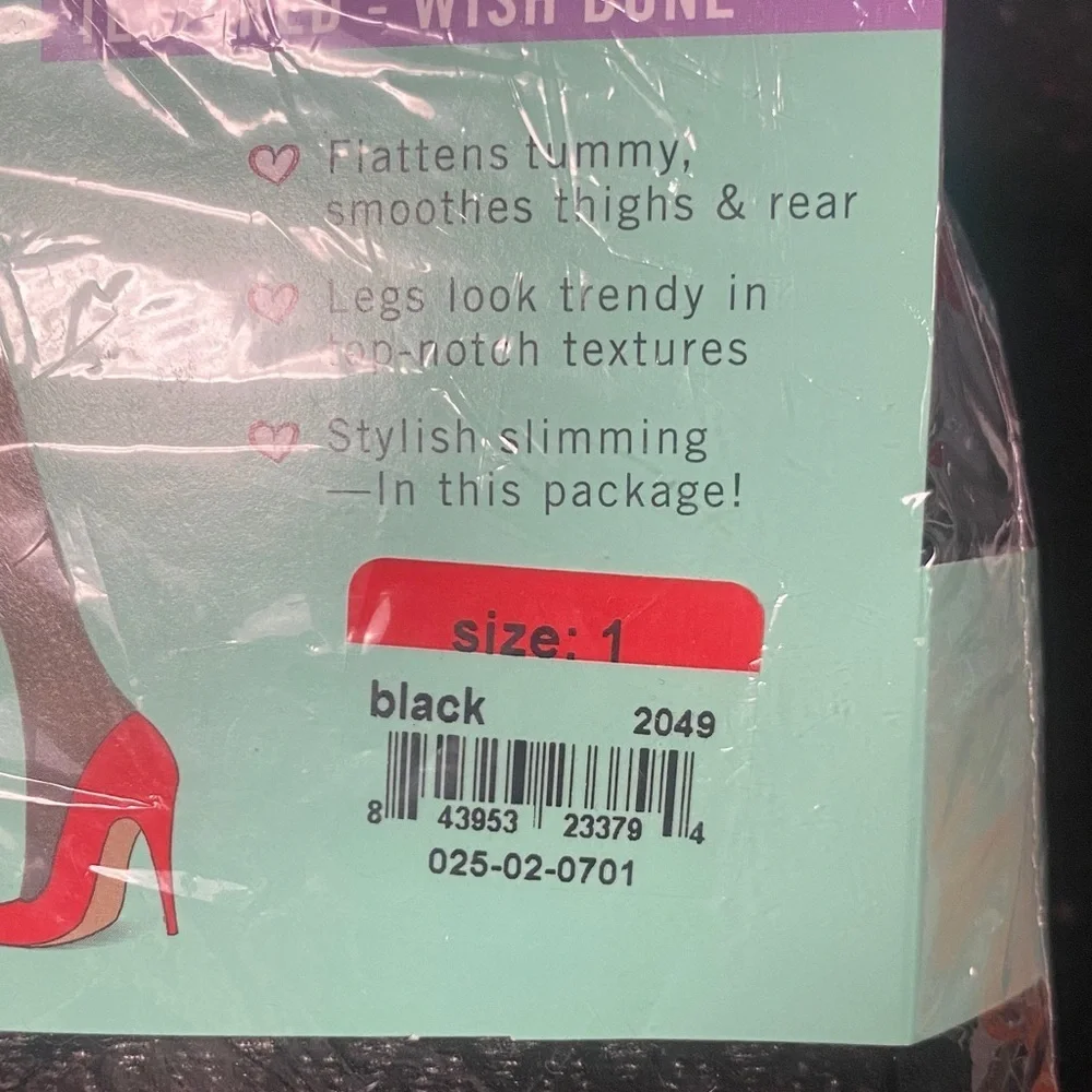 ASSETS by Sara Blakely Spanx Black Textured Shaping Tights